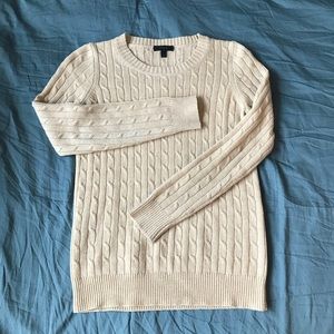 J.Crew Cambridge Cable Knit Crewneck Sweater